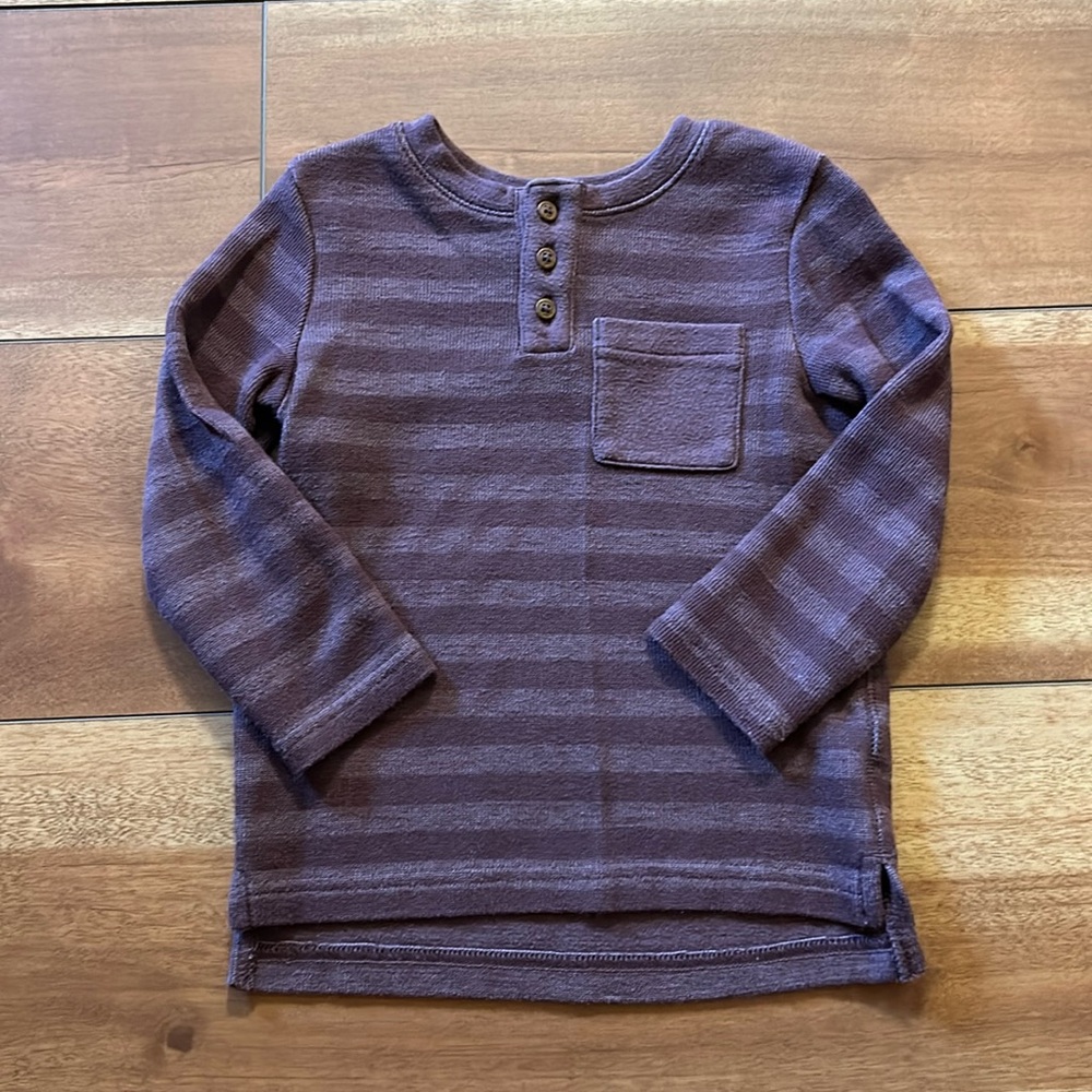 Longsleeve maroon stripe casual top
